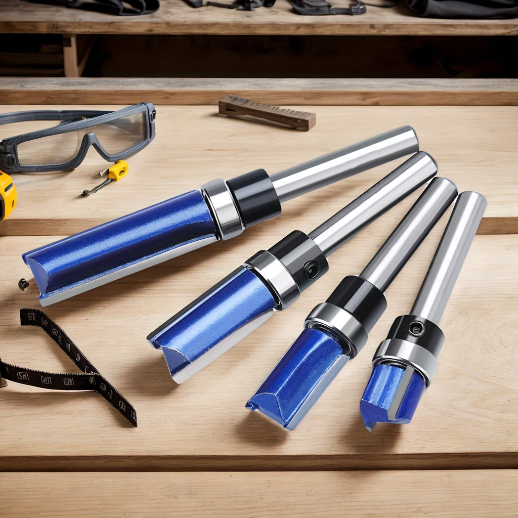 Router bits organized storage for carpentry workshop