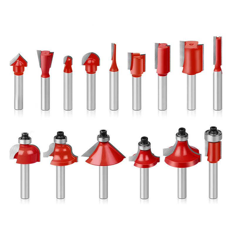 Bevel router bit and matching sets for complete woodworking edges