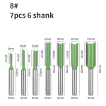 7Pcs Double‑Flute Straight Carbide Router Bit Set - Image 4