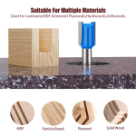 Wood‑cutting double flute straight router bits for trimming and slotting wood panels