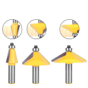 Bevel router bits for wood edge chamfer