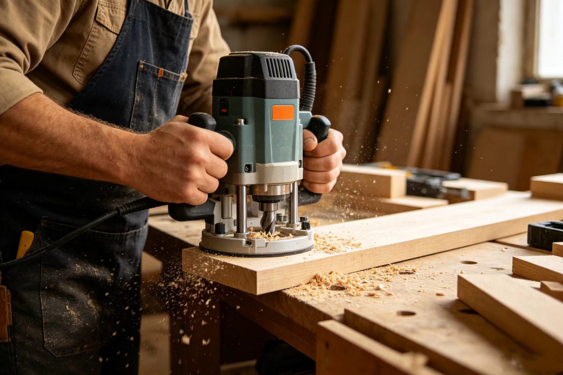 Bevel‑edge wood router bit