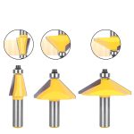 12mm Shank Bevel Router Bit 3‑Pcs Set, Multi‑Angle Woodworking Chamfer Milling Cutter for CNC Carving - Image 3