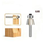 Carbide bevel trimming router bit 15 degree angle wood cutter for panel edge chamfer work