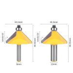 45° Bevel Carbide Router Bit, 8mm & 12mm Shank Woodworking Splicing Bevel‑Edge Trimming Milling Cutter - Image 3