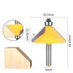 45° Bevel Carbide Router Bit, 8mm & 12mm Shank Woodworking Splicing Bevel‑Edge Trimming Milling Cutter - Image 2
