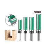 Wood trimmer profiling cutter 4‑flute bearing‑guided flush‑trim bit for furniture edge processing