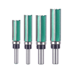 Tungsten‑carbide bearing‑guided straight router bit 4‑flute grooving shank woodworking tool