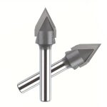 Woodworking V Groove Router Bit, 60° Engraving Cutter for Decorative Pattern and Wall Panel Folding