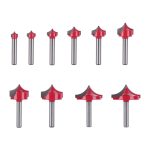 Red Pointed Tip Carbide Router Bit 6mm Shank, Woodworking Milling Cutter for CNC Decorative Engraving