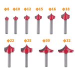Red Pointed Tip Carbide Router Bit 6mm Shank, Woodworking Milling Cutter for CNC Decorative Engraving - Image 3
