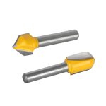 Round Bottom Router Bit Set, Yellow 6Pcs Carbide Milling Cutters for Grooving & Edge Trimming, Fits Electric Wood Routers - Image 3