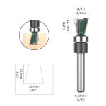 Wood Profiling Dovetail Router Bit, Bearing Guided Rebate Tenon Cutter, 6mm & 1/4 Shank for Wood Tenon Making - Image 3