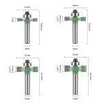Ball bearing T-slot cutter with front ball bearing for one-pass wood T-groove forming