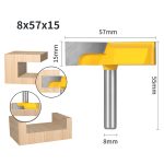 8mm Shank Large Diameter Bottom Cleaning Router Bit, Woodworking Grooving & Spoilboard Surfacing Cutter for Trimmer & CNC Router - Image 3