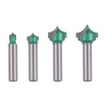 8mm Shank V‑Tip Carving Router Bit, CNC Woodworking Groove Decorative Milling Cutter