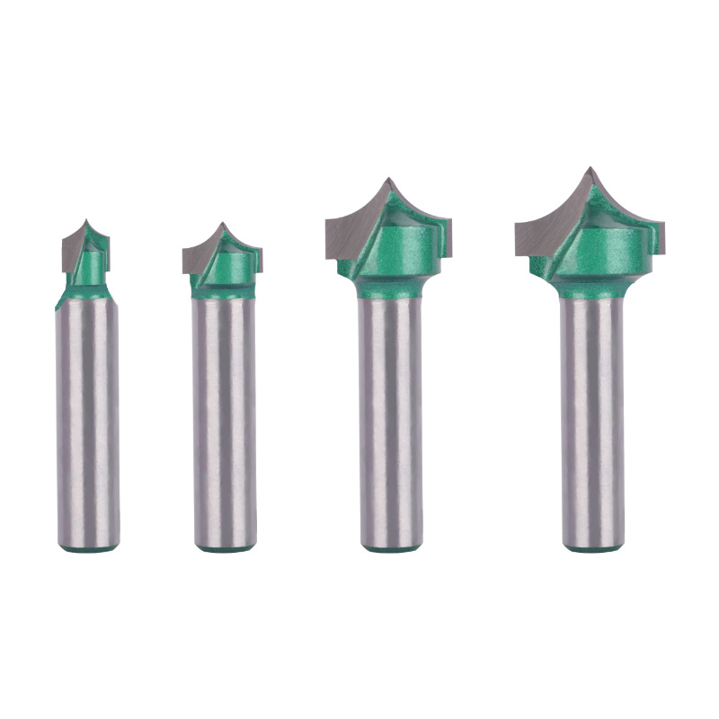 8mm shank pointed tip carving router bit CNC woodworking decorative milling cutter (1) 8mm Shank V‑Tip Carving Router Bit, CNC Woodworking Groove Decorative Milling Cutter - Image 1