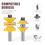Adjustable Solid Wood Tenon Router Bit, One-Shot Forming Door & Cabinet Panel Carbide Woodworking Router Bit - Image 3