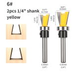 Bearing Rebate Router Bit, 1/4 Shank Tenon Bit Dovetail Joint Bit for Woodworking Engraving Machine - Image 4