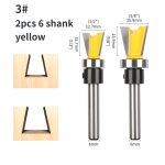 Bearing Rebate Router Bit, 1/4 Shank Tenon Bit Dovetail Joint Bit for Woodworking Engraving Machine - Image 5
