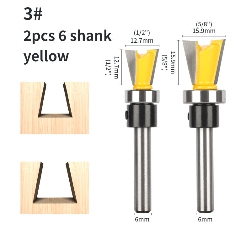 Box joint router bit options with rebate and tenon profiles