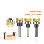 Woodworking bearing‑guided straight router bit, 2‑flute trimming cutter for furniture edge processing