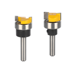 Tungsten carbide flush trim bit bearing guided for wood router copy‑template trimming work