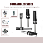 Wood trimmer profile grooving cutter bearing‑guided straight router bit for furniture wood processing