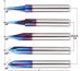 Types of router bits shown as a V-groove and chamfer cutter set