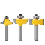 Door Window Frame Tenon Router Bit Kit 8mm Shank, 3Pcs Wood Milling Cutters for Cabinet & Door Processing
