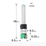 Bearing Guided Pattern Bottom Cleaning Router Bit, Carbide Wood Cutter for Trimmer Grooving - Image 3