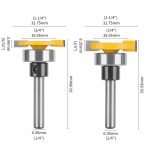 Double Flute T Type Router Bit 1/4 Inch Shank, Single Bearing Grooving Milling Cutter for Woodworking Trimmer - Image 4