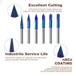 Flat Bottom V Tip Carbide Router Bit, CNC Engraving Wood Router Bit, 3.175mm - Image 3