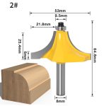 Carbide Cabinet Door Panel Bit 8mm Shank, Wood Grooving Trimming Router Bit for Woodworking Engraver - Image 3