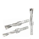 Hex Shank Industrial Dowel Drill Bit, 3-in-1 Two Cutting Edge 3 Point Wood Hole Cutter, Reversible Wood Drill Bit
