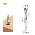 Hex Shank Industrial Dowel Drill Bit, 3-in-1 Two Cutting Edge 3 Point Wood Hole Cutter, Reversible Wood Drill Bit - Image 3