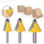 Premium 3Pcs Bevel Chamfer Router Bit Kit, 15‑22.5‑30 Degree Wood Bevel Edge Milling Tool - Image 3
