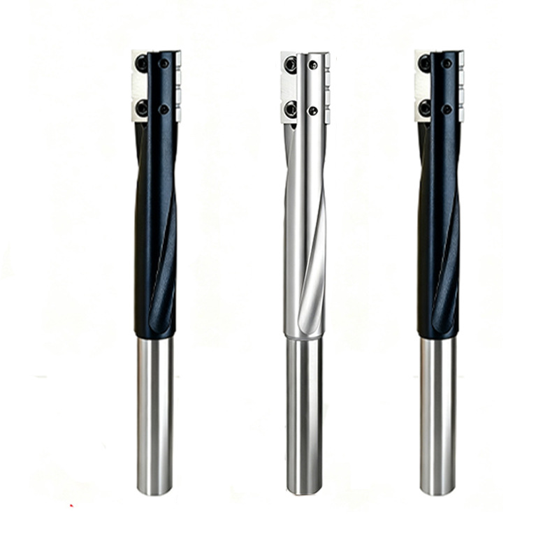 Indexable chip‑breaker bottom cleaning router bit, carbide spiral mortise cutter for wood door lock hole processing (2) Solid carbide spiral router bits: carbide spiral mortise cutter for woodworking CNC tools