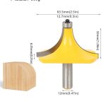 One-Piece Decorative Beading Router Bit 12mm Shank, Roundover Wood Engraving Milling Cutter - Image 2