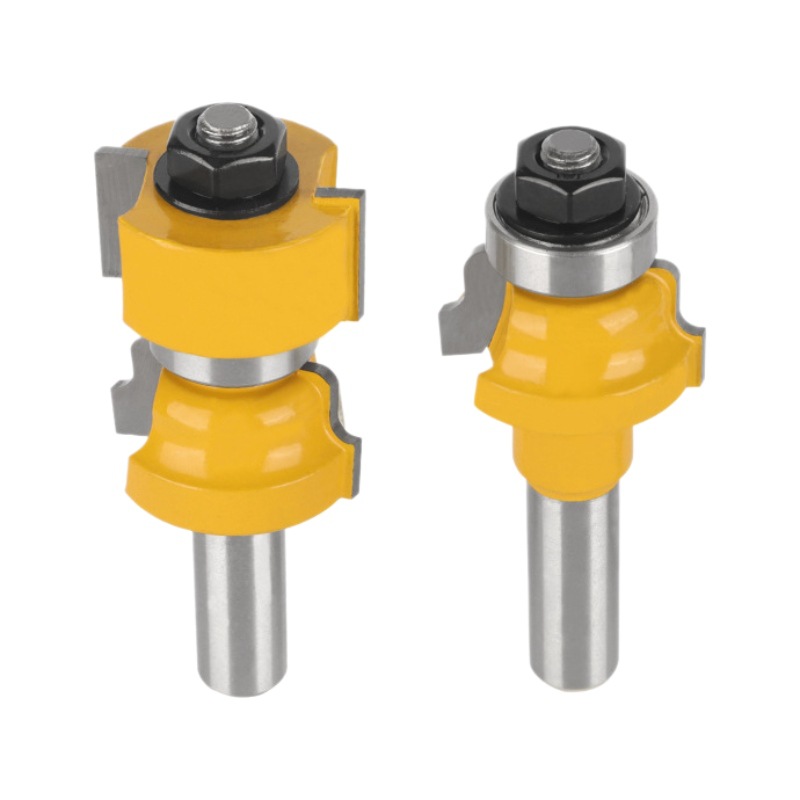 Interchangeable door window glue joint router bit 2pcs set gate cabinet door woodworking milling cutter (1) Interchangeable Door Window Glue Joint Router Bit 2Pcs Set, Gate & Cabinet Door Frame Woodworking Milling Cutter - Image 1