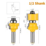 Interchangeable Door Window Glue Joint Router Bit 2Pcs Set, Gate & Cabinet Door Frame Woodworking Milling Cutter - Image 2