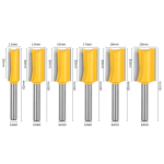 Tungsten carbide 2‑flute long‑blade router bit set multi‑cutting‑edge wood grooving tool