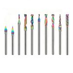 Tapered ball nose CNC router bits for wood carving and 3D milling
