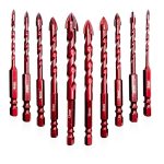 Multipurpose Cross Tip Drill Bit, 4 Flute King Drill for Wall, Tile & Metal Sheet Hole Making