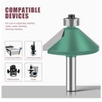 Multi‑Angle 4‑Piece Bevel Carbide Router Bit Kit, Wood Bevel‑Edge Milling Cutter for Trimming & Engraving - Image 3