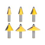 Multi‑Angle Chamfer Bevel Router Bit 12mm Shank, Wood Bevel Edge Splicing CNC Engraving Milling Tool