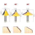 Multi‑Angle Chamfer Bevel Router Bit 12mm Shank, Wood Bevel Edge Splicing CNC Engraving Milling Tool - Image 3