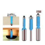 Single‑bearing carbide trimming woodworking router bit cutter head 1/4 and 1/2 shank for palm router engraving machine