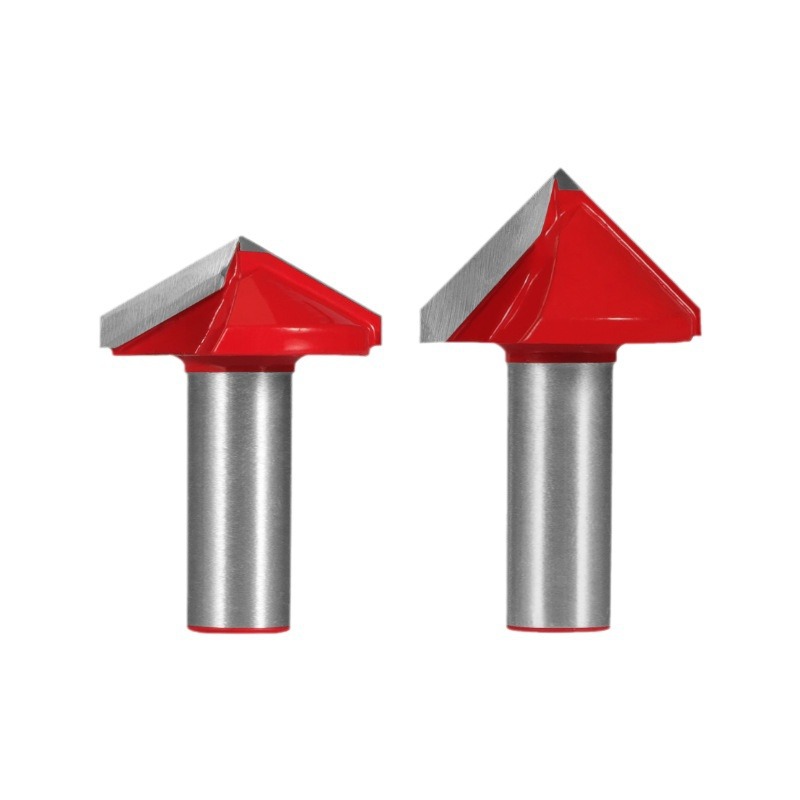 New Red Coated V Bit, Chamfer Tungsten Carbide Woodworking Router Bit, 12mm Shank 90° 120° Bevel Cutter for Engraving Machine (1) New Red Coated V Bit, Chamfer Tungsten Carbide Woodworking Router Bit, 12mm Shank 90° 120° Bevel Cutter for Engraving Machine - Image 1
