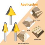 8mm Shank Coated Bevel Router Bit 3‑Pcs Set, 15° 22.5° 30° Woodworking Chamfer Tool for Milling Machine - Image 3